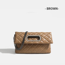 (Brown, 29*7*19cm) 2026 New Women's Bag Classic Quilted Chain Shoulder Crossbody Foldable Bag Small Fragrance Style Handbag