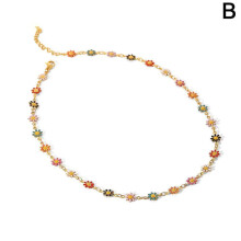 (Mixed colors) Little Daisy Flower Necklace, Sunflower Necklace, Colourful Flowers, Elegat