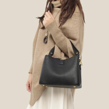 (Black) Women's Shoulder Crossbody Bag, Versatile Pebbled Leather Tote, Large Capacity Stylish Handbag for Women