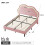 4ft6 Double Bed with LED Adjustable Cloud Headboard Upholstered Frame 9
