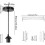 2 Pieces E27 Black Chrome Lamp Ceiling Rose Light Fitting - DD 2