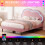 4ft6 Double Bed with LED Adjustable Cloud Headboard Upholstered Frame 11