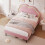 4ft6 Double Bed with LED Adjustable Cloud Headboard Upholstered Frame 14