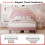 4ft6 Double Bed with LED Adjustable Cloud Headboard Upholstered Frame 17