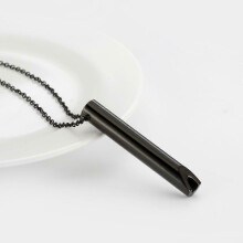 (black) Stainless Steel Vacuum Plating Necklace Three-dimensional Meditation