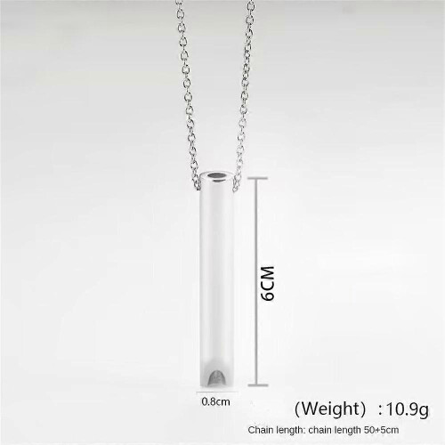 (black) Stainless Steel Vacuum Plating Necklace Three-dimensional Meditation 1