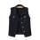 (S,Black)Women Spring And Autumn Coats Solid Sleeveless Denim Jacket Outerwear - PJ 1