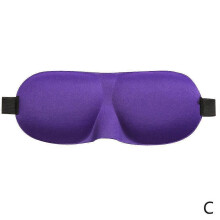 (purple) Travel 3D Eye Mask Sleep Soft Padded Shade Cover Rest Relax Sleeping Blindfol