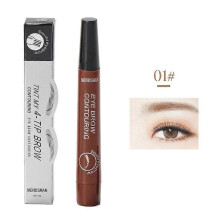 (01Light brown) Microblading Tattoo Eyebrow Pen Liquid Ink Long Lasting Tint Brow Eye Make Up