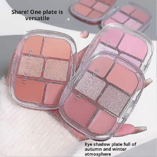 (E) 6 Colors Pink Eye Shadow Palette Makeup Palette