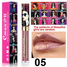 (Purple) Beautiful girl lip gloss lipstick metal lip glaze futuristic stage makeup 3.5ML