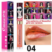 (Women) Beautiful girl lip gloss lipstick metal lip glaze futuristic stage makeup 3.5ML
