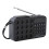 (White 10pcs) Mini Portable Pocket FM Radio Solar Charging Wireless Speakers Support USB 1