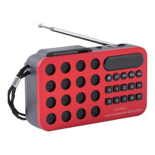 (Light Purple 1pcs) Mini Portable Pocket FM Radio Solar Charging Wireless Speakers Support USB
