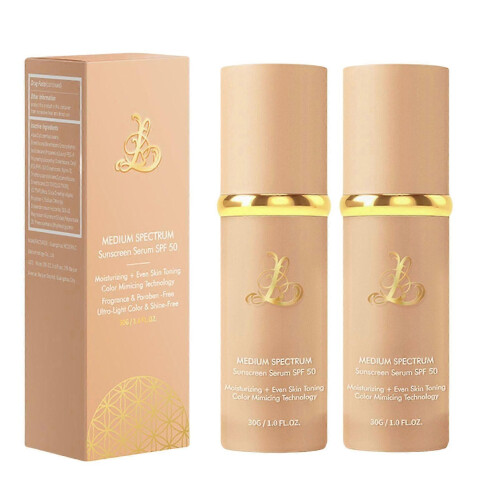 (2PCS) 1-3X 4-in-1 Color Changing Foundation with SPF 50+, Medium Spectrum Foundation Makeup, Full Coverage & Long Lasting