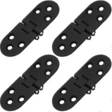 Black Butler Tray Hinge, Heavy Duty Folding Flip Top Hinge 180 Degree Round Edge Hinge for Folding Tables Sewing Machine Table Furniture Accessoriesbl