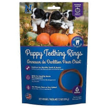 N-Bone Puppy Teething Ring, Pumpkin Flavor, 3.5" Diameter, 1 Pack of 6 Rings