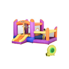 Kids Bouncy Castle House Inflatable Trampoline Slide Water Pool 3 in 1 with Blower for Kids Age 3-8 Multi-color 2.8 x 2.5 x 1.7m