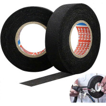 Pack of 2 Cable Insulation Tear-Resistant Electrical Tape Fabric Tape 19 mm x 15 m, 25 mm x 15 m - DD