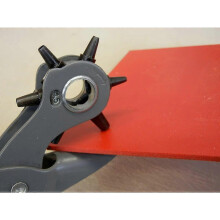 Leather Hole Punch Tool - 6 Multi-Hole Sizes for Leather, Rubber, & Plastic - 8.5 inches - DD01