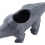 Mini Brachiosaurus Plastic Planter Drain Hole Vase Table Top Decoration (Grey) - DD01 1