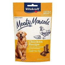 Vitakraft Meaty Morsels Mini Chicken Recipe with Sweet Potato Dog Treat, 4.2 oz