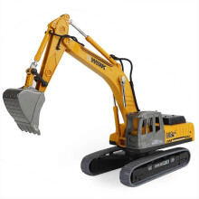 (Yellow) Children Toy Car Excavator Model Toy Engineering Car Toy Car Simulation Ornament Excavator Engineering Diecast Set 241228