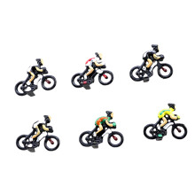 6/12Pcs Tiny Plastic Biking Figure Miniature Cyclist Models-6