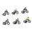 6/12Pcs Tiny Plastic Biking Figure Miniature Cyclist Models-6 1