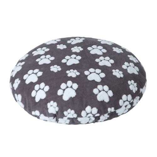 Polyester Round Pet Bed Cover Waterproof And-dark gray M