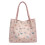 Multifunctional Canvas Shoulder Purse With Functional-Pink 1
