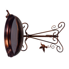 Weathered Iron Bird Drinking Dish Including Food Tray For
