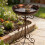 Weathered Iron Bird Drinking Dish Including Food Tray For 2