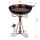 Weathered Iron Bird Drinking Dish Including Food Tray For 3