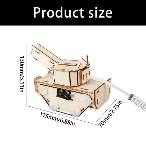 Wooden Tank Car Set For Kids To Assemble And Learn Basic 2