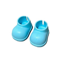 (Blue) For Pop Mart Labubu Figurine Shoes Cotton Doll Short Rain Boots Standing Assistance Accessories for Dolls White