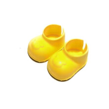 (Yellow) For Pop Mart Labubu Figurine Shoes Cotton Doll Short Rain Boots Standing Assistance Accessories for Dolls White