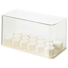 Size M Plastic Display Stand for Pop Mart Blind Boxes Mini Figurines Showcase with Clear Dust Cover