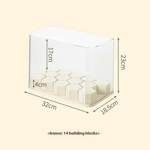 Size M Plastic Display Stand for Pop Mart Blind Boxes Mini Figurines Showcase with Clear Dust Cover 2