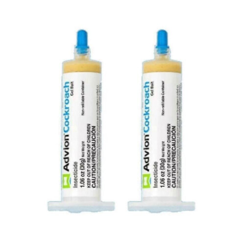 2X Cockroach Gel Bait Roach Control Pest Killer with Plunger Tip for Floor Kitchen