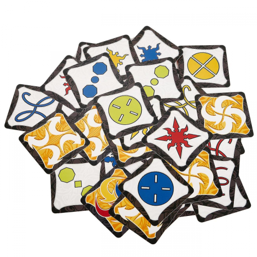 Gioco da tavolo Jungle Speed con gettoni di legno e carte foresta