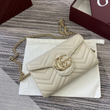 GUCCI White Lambskin Leather Card Holder | Premium Quality Wallet 837745
