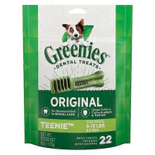 Greenies Original Dental Dog Chews, Teenie - 22 Treats - (Dogs 5-15 lbs)