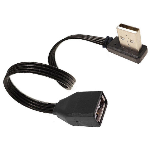 (0.3m, bend up) Versatile USB 2.0 Extension Cable with 90-Degree Head for UK Office and Home Electronics 2