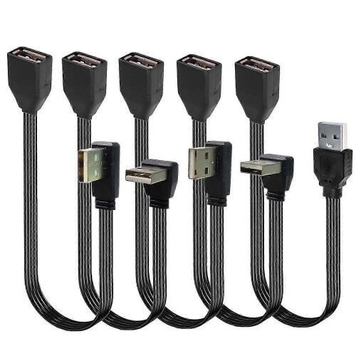 (0.3m, Bend down) Versatile USB 2.0 Extension Cable with 90-Degree Head for UK Office and Home Electronics 2