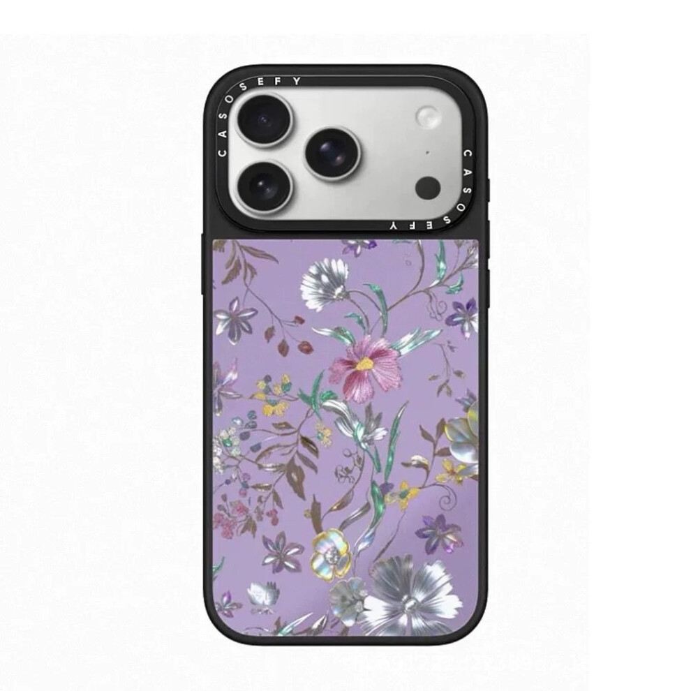Ï¼ Iphone 17 Pro Maxï¼"Purple Base, Blossoming Flowers" Mirror-Finish Phone Case Multicoloured 6948107560314