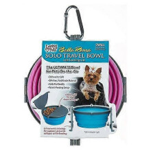 Loving Pets Bella Roma Pink Travel Bowl, 1 count - Small (Pack of 1)