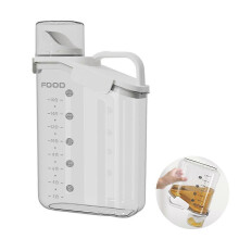 (S, white) Slim Rice Container Storage Tank, Dry Food Airtight Container kitchen Storage