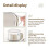 (S, white) Slim Rice Container Storage Tank, Dry Food Airtight Container kitchen Storage 4
