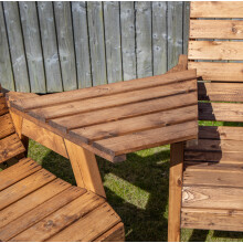 67 x 40cm Handmade Chunky Rustic Wooden Garden Furniture Angled Tray